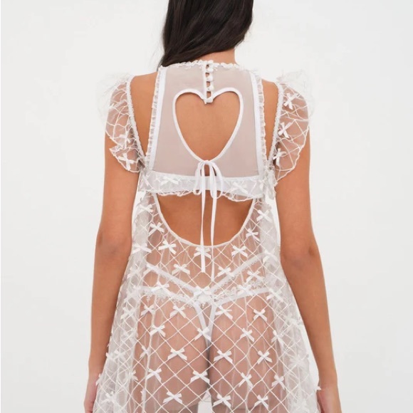 NWT For love & lemons Fiorella Slip Dress small - Picture 3 of 4